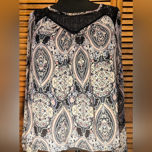 Xhilaration Tops - Lg. Elegant Paisley Women's Blouse With Long Sleeves From Xhilaration